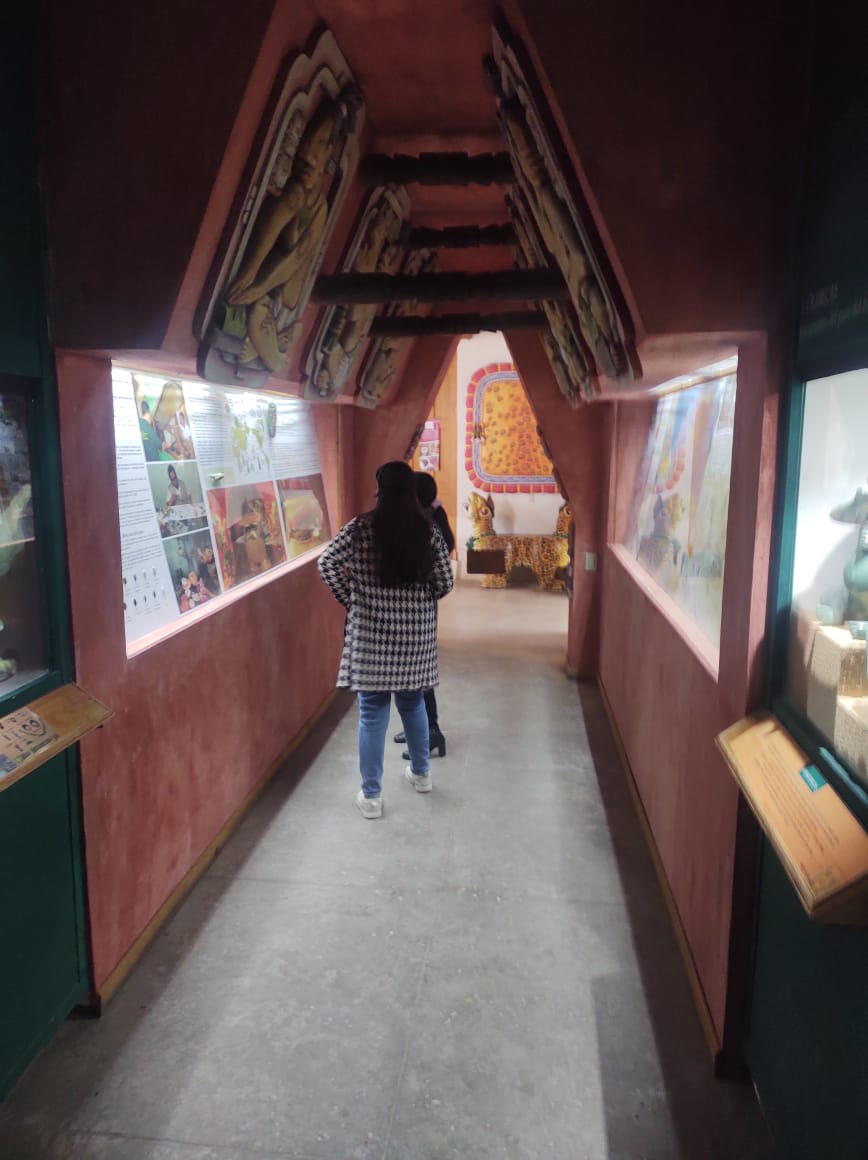 Man weaving on traditional loom