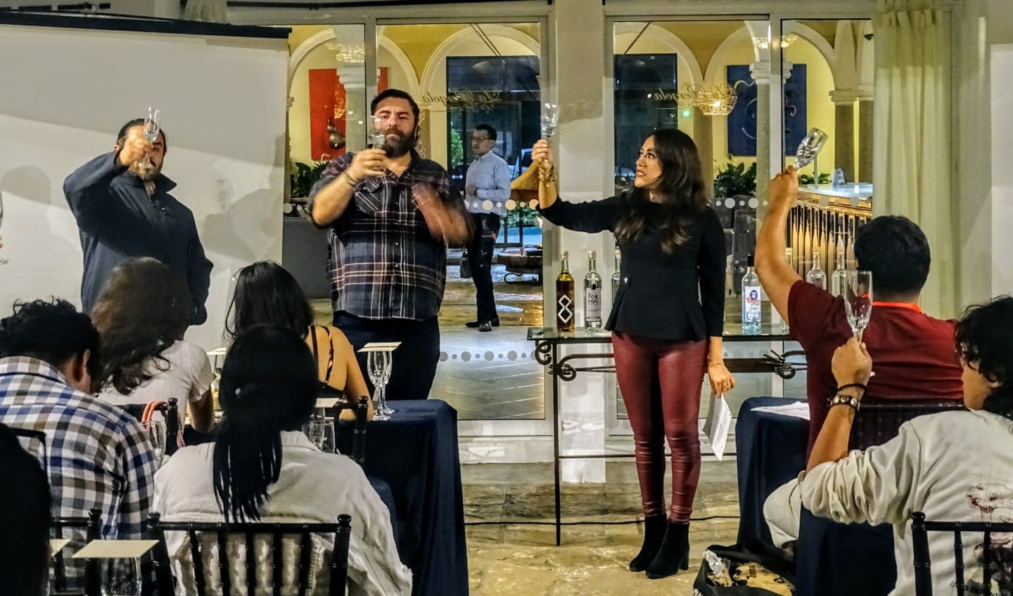 Woman skillfully weaves traditional crafts at vibrant market